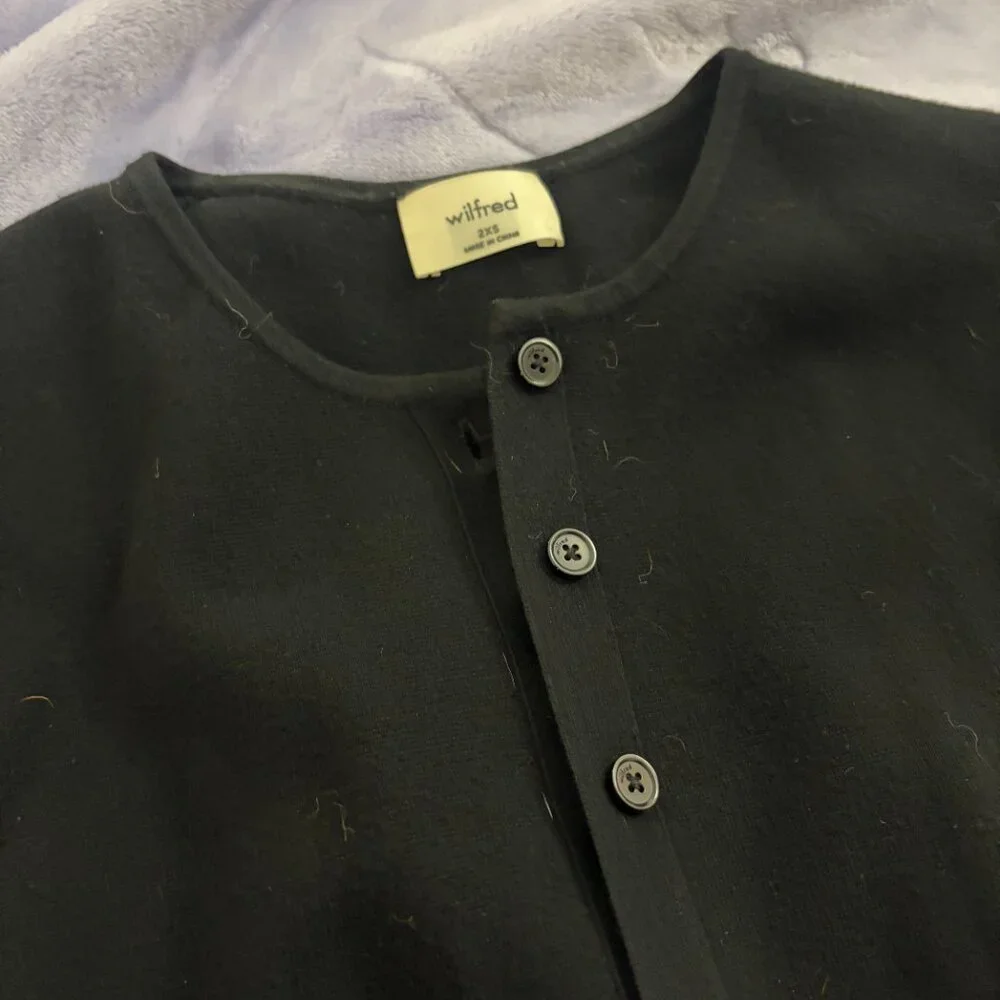 Aritzia Wilfred Golightly Cardigan in Black with tags - Picture 3 of 6